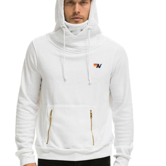 Aviator Nation Unisex Ninja Pullover Hoodie, White, Size S - Picture 8 of 8